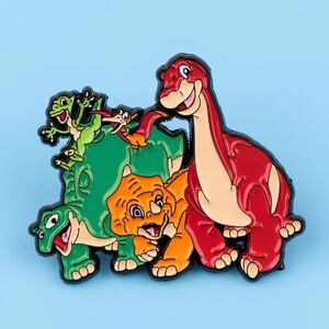 The Land Before Time Enamel Lapel Pin 80s Retro New Littlefoot Ducky Petrie Cera